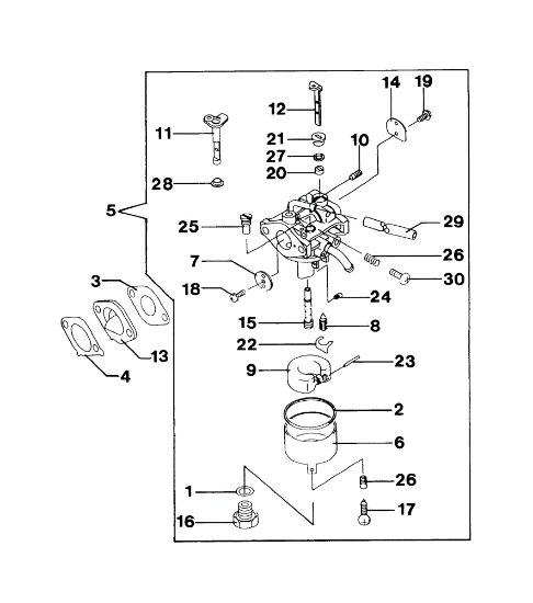 Carburettor MR 534 TKF Lawnmower