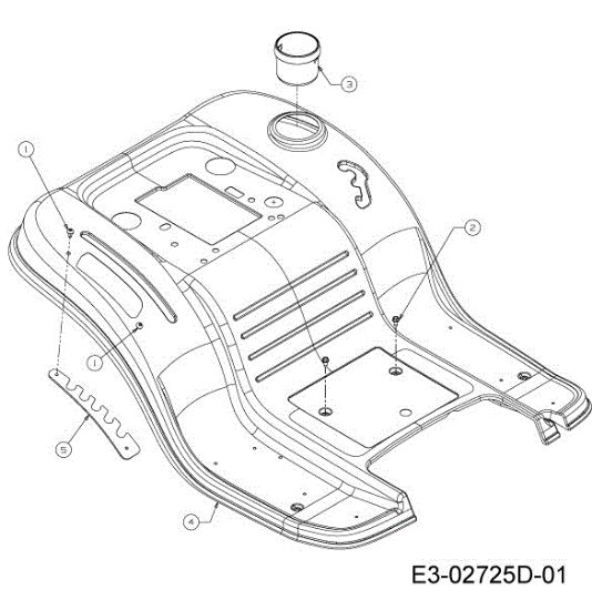 Rear fender STORM 97/13 T Cat.2013 Garden tractor