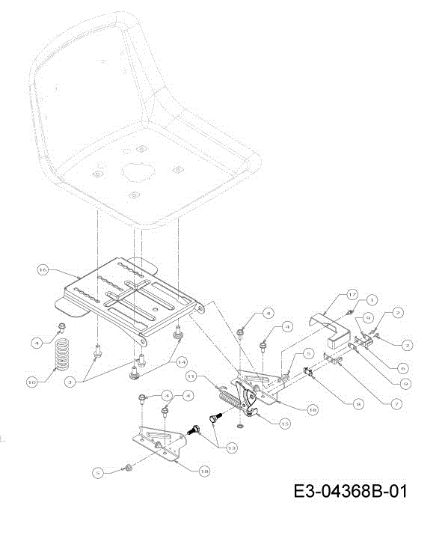 Seat support STORM 97/13 T Cat.2013 Garden tractor