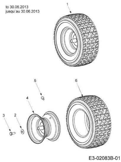 Rear wheels KOMMAND 80/12,5 T Cat. 2013 Garden tractor