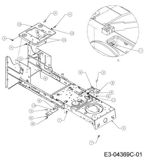 Frame assembly KOMMAND 80/12,5 T Cat. 2013 Garden tractor