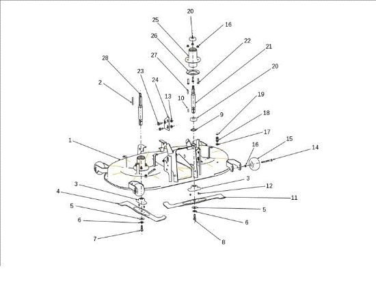 Mowing system (1/3) EF 106S/17,5H Cat.2013 Garden tractor