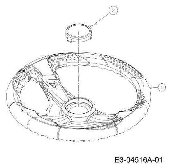 Steering wheel KOMMAND 92/16 H PLUS Cat. 2013 Garden tractor