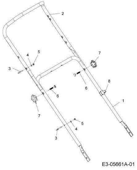 Handlebar LR 55 VBX 4-IN-1 Cat. 2013 Lawnmower