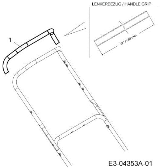 Handle guard LR 55 VBX 4-IN-1 Cat. 2013 Lawnmower
