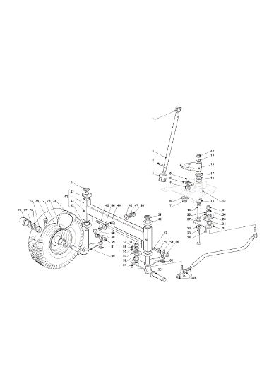 Steering arm EF 91PLUS/14,5K H Cat.2013 Garden tractor