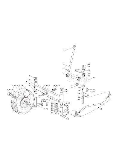 Steering arm EF 101C/16K H Cat.2013 Garden tractor