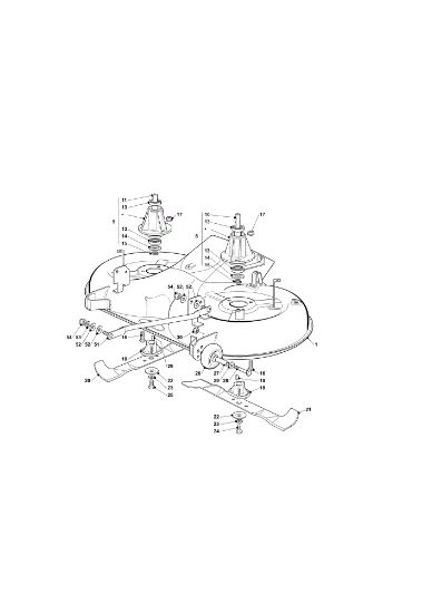 Cutting plate (2) EF 101C/16K H Cat.2013 Garden tractor