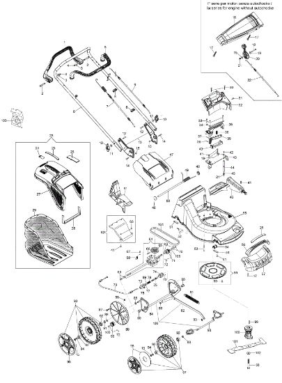 Illustrated parts list AR 53 THX ALLROAD ALUMINIUM Lawnmower