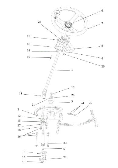 Steering arm TONKAWA (B&S) 110 4x4 Cat. 2014 Garden tractor
