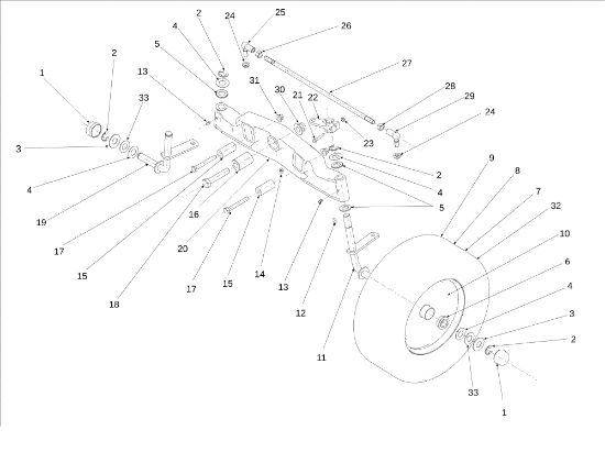 Front axle EF 106S/16H Cat.2014 Garden tractor