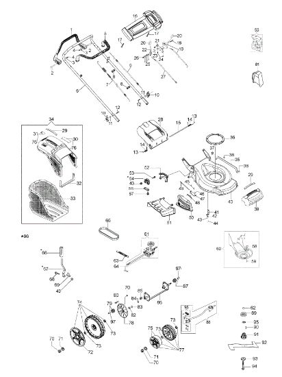 Illustrated parts list LR 53 VBD ALLROAD PLUS 4 Lawnmower