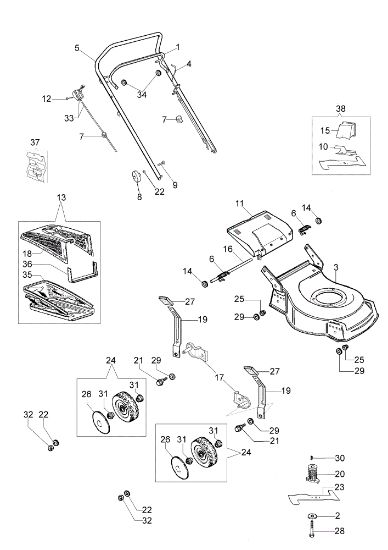 Illustrated parts list LR 53 PH ESSENTIAL Lawnmower