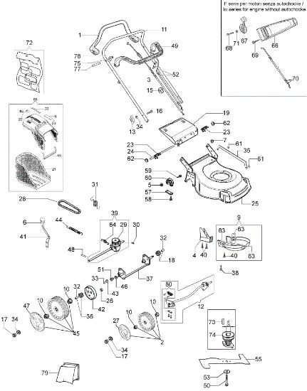 Complete illustrated parts list LR 48 TH MULCH COMFORT PLUS Lawnmower