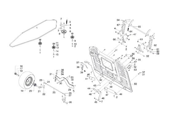 Front axle and bag support EF 95/16 K H Garden tractor