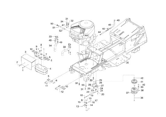 Frame assembly EF 105/20 H Garden tractor