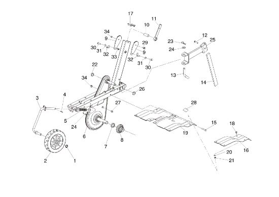 Frame MZ 2080 RS Rotary tiller
