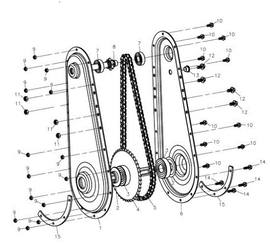Gears MZ 2075 RK (K800 H - SN TA32) Rotary tiller