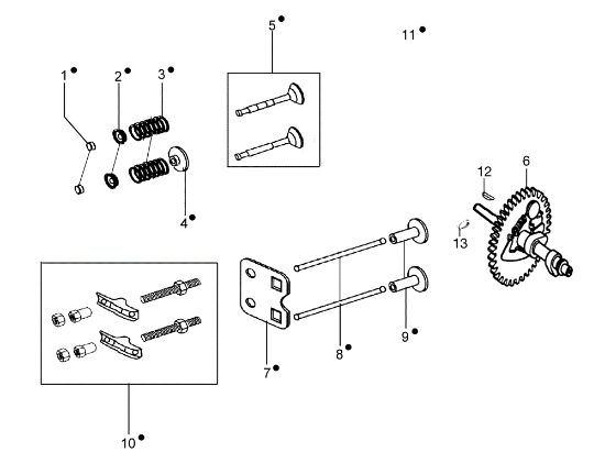 Valve and governor MZ 2075 RK (K800 H - SN TA32) Rotary tiller
