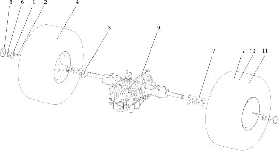 Rear axle TONKAWA (B&S) 92 4x4 Cat. 2015 Garden tractor