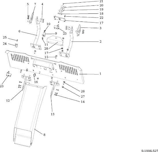 Chute and collector assy EF 92/16H Cat.2015 Garden tractor