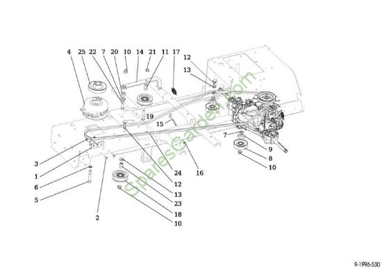 Clutch pulley EF 92/16H Cat.2015 Garden tractor