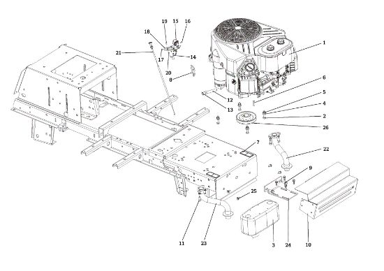 Engine EF 106/24 KH (K2400AVD V-twin) Cat. 2015 Garden tractor