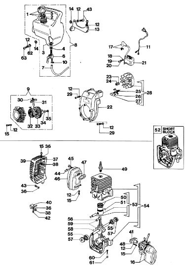 Starter assy and engine PA 1030 Water pump