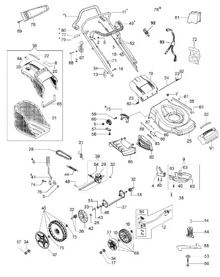 Complete illustrated parts list LR 53 TBXE ALLROAD PLUS 4 Lawnmower