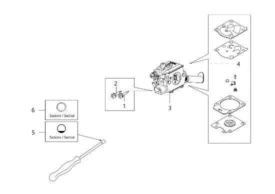Carburetor WT-1163 MTT 2500 Chainsaw