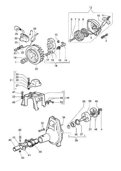 Starter assy and clutch 8510 Brushcutter