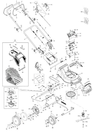 Illustrated parts list AR 53 TK ALUMINIUM PRO (K800) Lawnmower