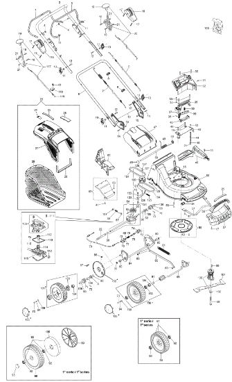 Illustrated parts list AR 53 VBD ALUMINIUM PRO Lawnmower