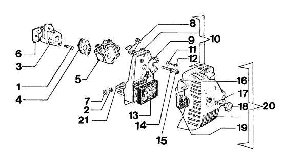 Carburettor and air filter 8510 BOSS Brushcutter