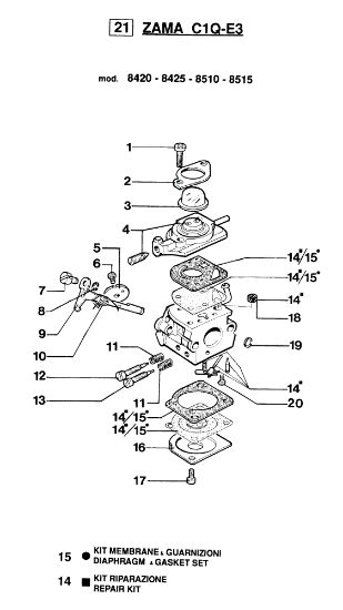 Carburettor C1Q-E3 8510 BOSS Brushcutter