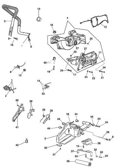 Crankcase assy TT 180 Power cutter