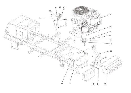 Engine EF 106/24 KH 4X4 (K2400AVD V-twin) Cat. 2017 Garden tractor