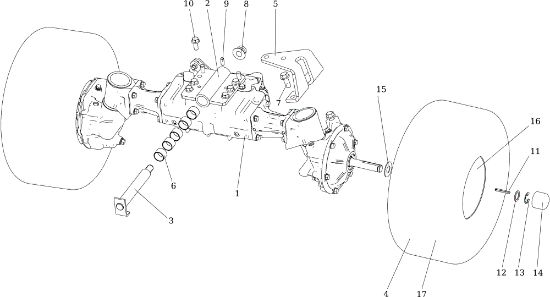 Front axle EF 106/24 KH 4X4 (K2400AVD V-twin) Cat. 2017 Garden tractor