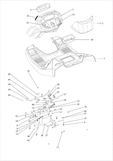 Dashboard EF 106/24 KH 4X4 (K2400AVD V-twin) Cat. 2017 Garden tractor