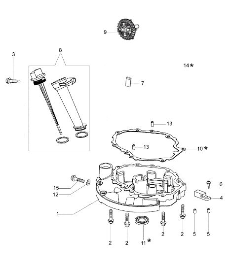 Crankcase cover LR 48 PK COMFORT SD (K 600 AUTOCHOCKE) Lawnmower
