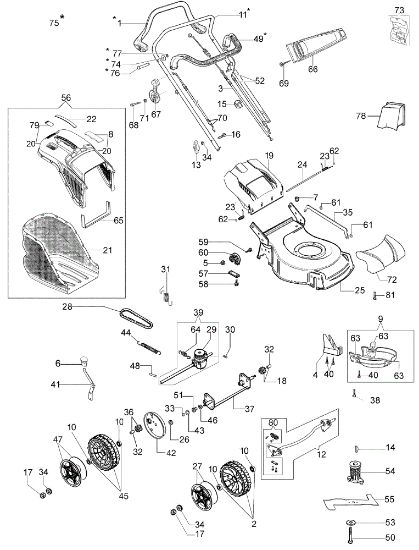 Complete illustrated parts list LR 53 TBX COMFORT PLUS (2018) Lawnmower