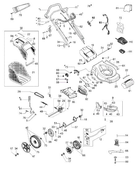 Complete illustrated parts list LR 48 TBXE ALLROAD PLUS 4 (2018) Lawnmower