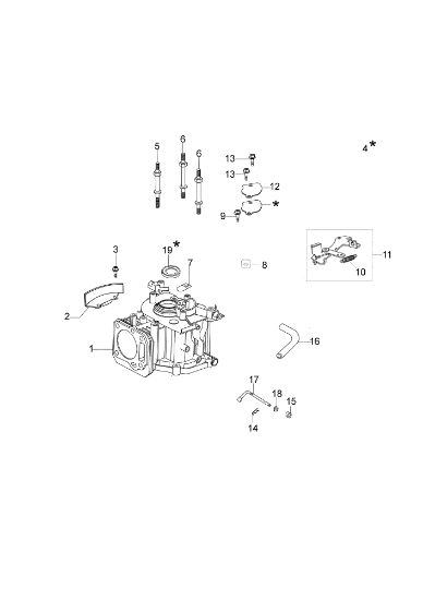 Cylinder and crankcase LR 53 VK ALLROAD PLUS 4 (K 800) (2018) Lawnmower