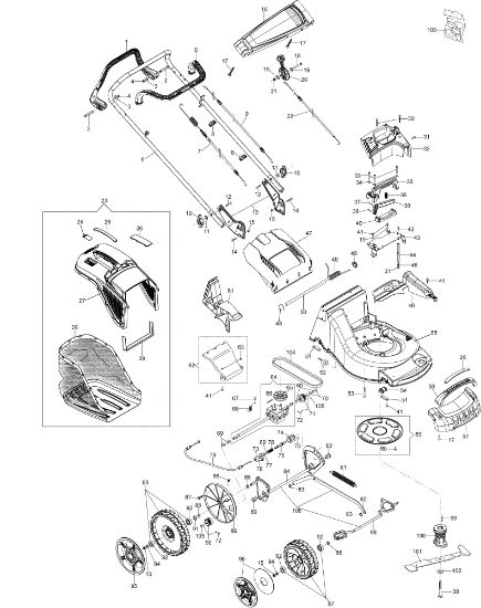 Illustrated parts list AR 53 THX ALLROAD ALUMINIUM (2018) Lawnmower