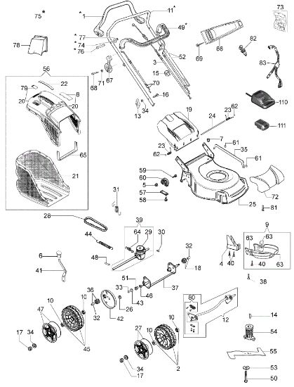 Complete illustrated parts list LR 53 TBXE COMFORT PLUS (2018) Lawnmower