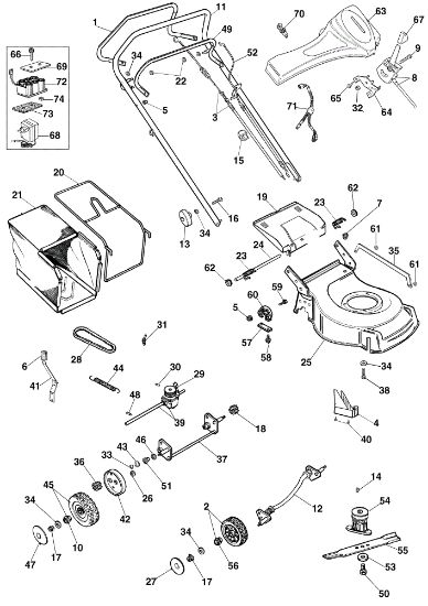 Complete illustrated parts list (Until February 2002) LR 53 TBXE Lawnmower