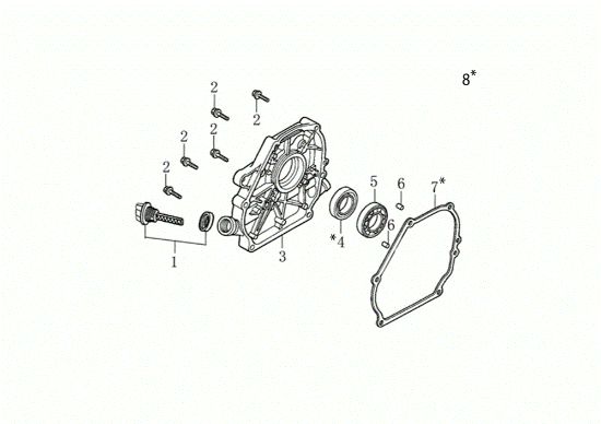 Crankcase cover MZ 2098 RKS (K800 HC - EURO5) Rotary tiller