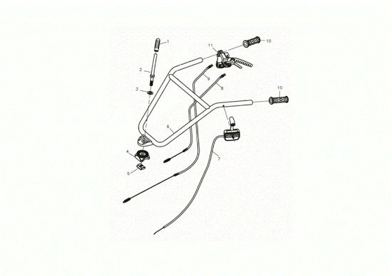 Handlebar MZ 2075 RKS (K800 HT - EURO5) Rotary tiller