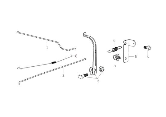 Control lever LR 44 PK COMFORT (K605) EURO 5 Lawnmower