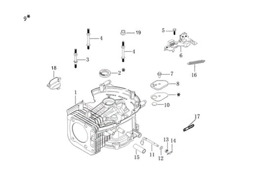 Crankcase LR 53 TK ALL ROAD PLUS 4 (K805) EURO 5 Lawnmower
